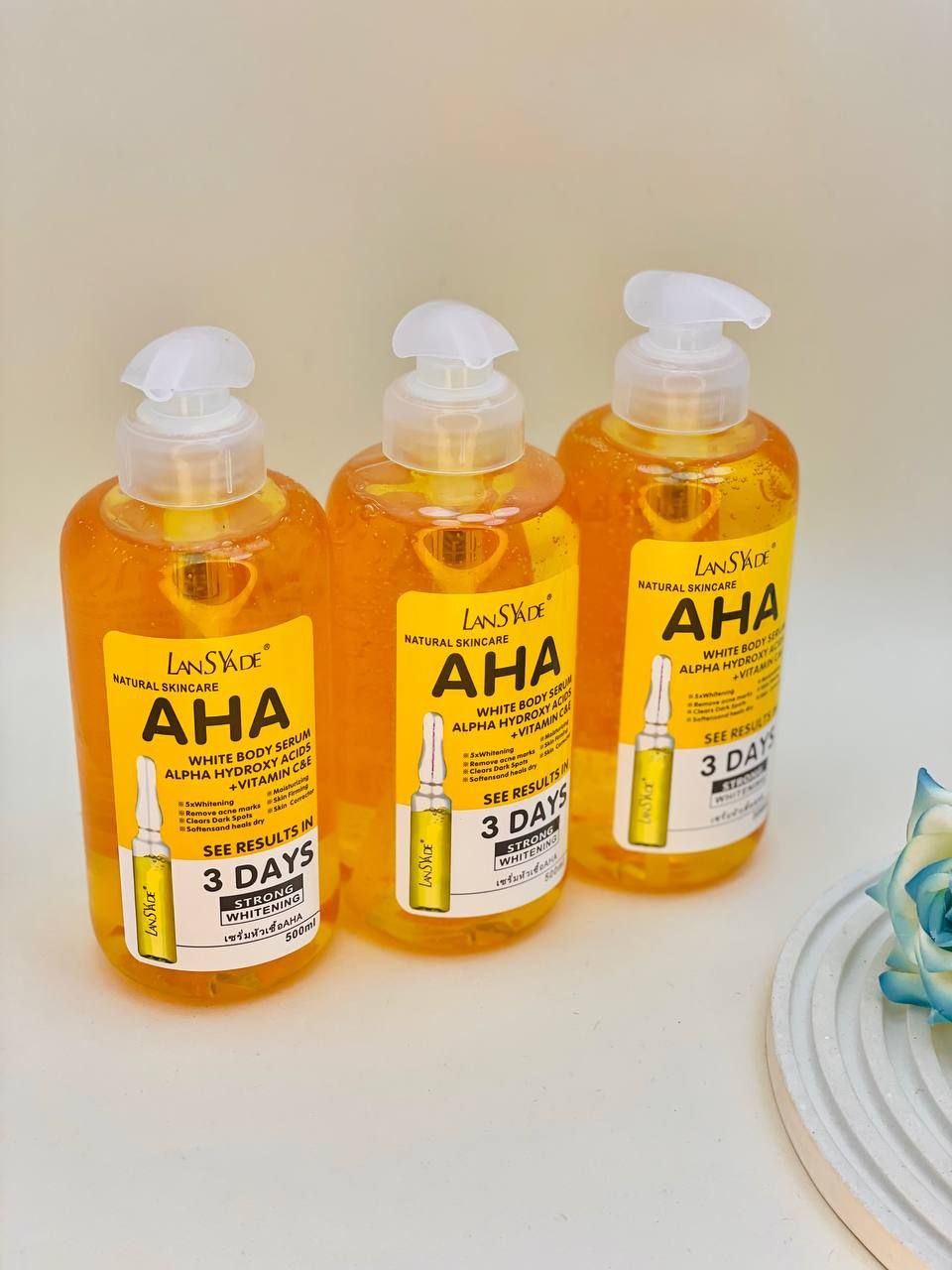 قیمت و خرید سرم روشن کننده بدن AHA لنساید اورجینال 500 میلی لیتر