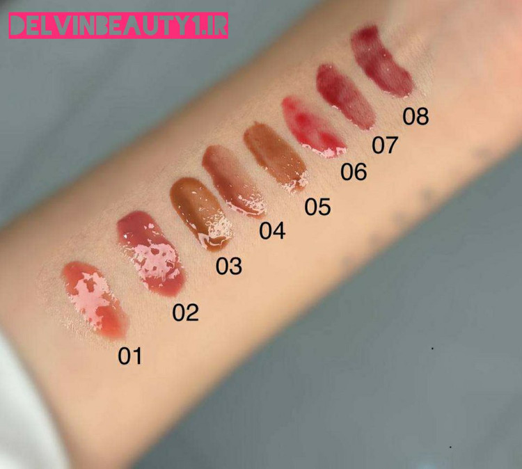 تست رنگ لیپ گلاس و لیپ پلامپر اولیبولا مدل سر فلزی - کد 30