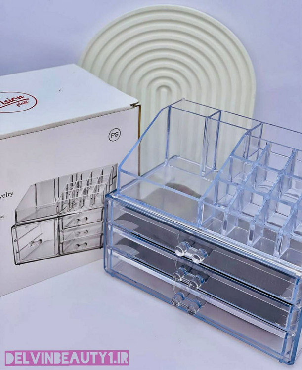 قیمت و خرید آنلاین استند لوازم آرایشی ویژن پلاست 3 کشویی اکرلیک