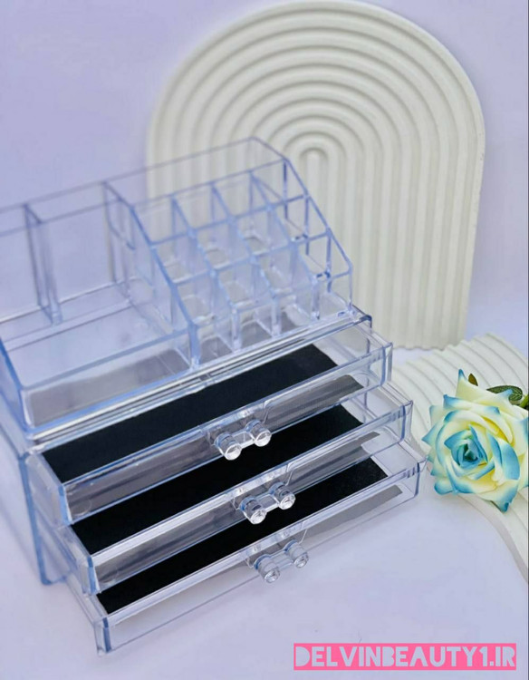 قیمت و خرید استند لوازم آرایشی سه کشویی