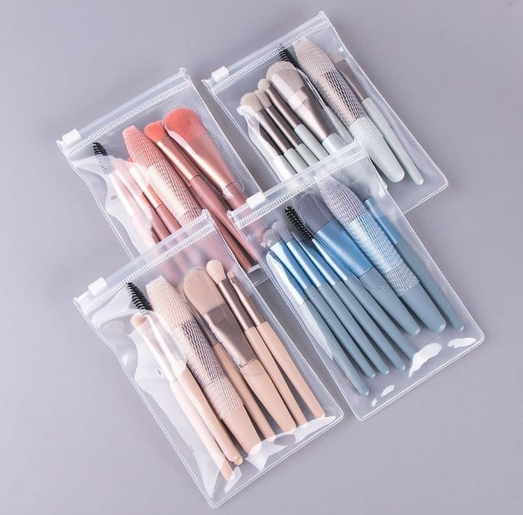 قیمت و خرید ست براش 8 تکه پاستیلی کیفی مناسب مسافرت - کد 202