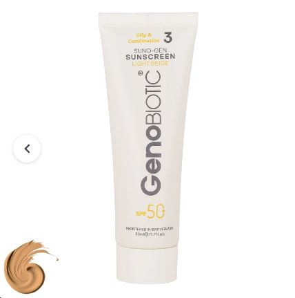 قیمت و خرید کرم ضدآفتاب رنگی ژنوبایوتیک SPF 50 مدل SUNO محافظ UVA ،UVB، مناسب پوستهای چرب، حجم 50 میلیلیتر