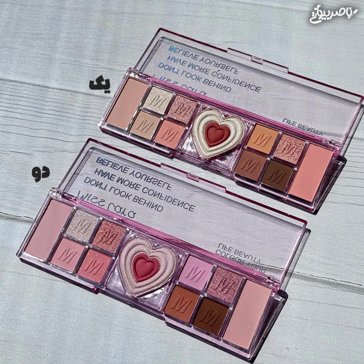 خرید عمده پالت سایه 10 رنگ قلبی میس لارا - کد عمده 75