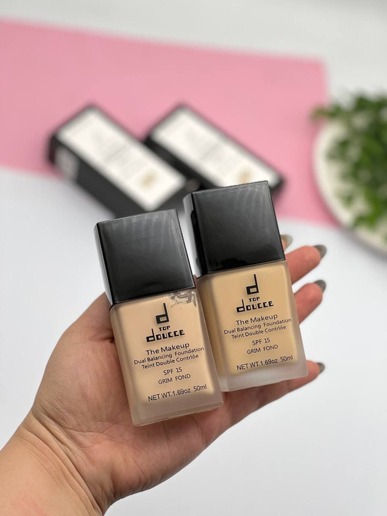 تست رنگ کرم پودر دوسه تخت شیشه ای حجم 40 میل