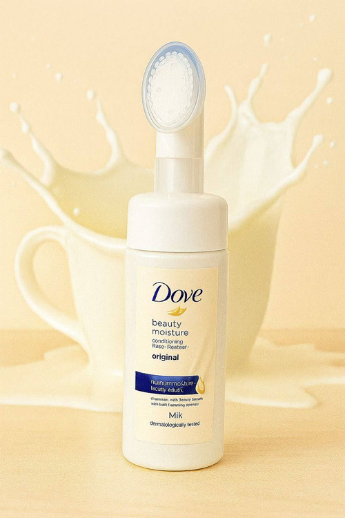 قیمت و خرید فوم شستشوی صورت داو مدل براش دار شیر