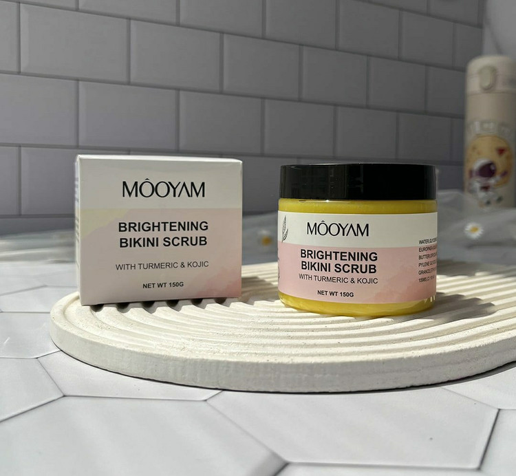 قیمت و خرید اسکراب روشن کننده بیکینی و زیربغل زردچوبه مویام