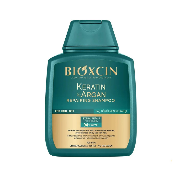 قیمت و خرید آنلاین شامپو ترمیم کننده کراتین و آرگان بیوکسین Bioxcin حجم 300 میل