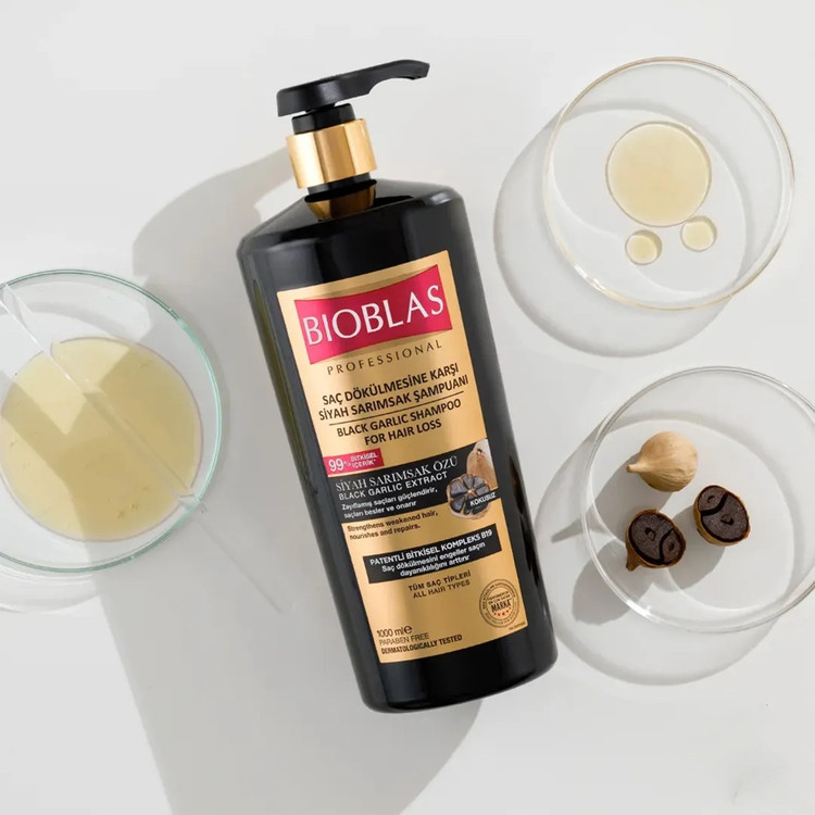 قیمت و خرید آنلاین شامپو ضد ریزش سیر سیاه بیوبلاس BIOBLAS حجم 1000 میل