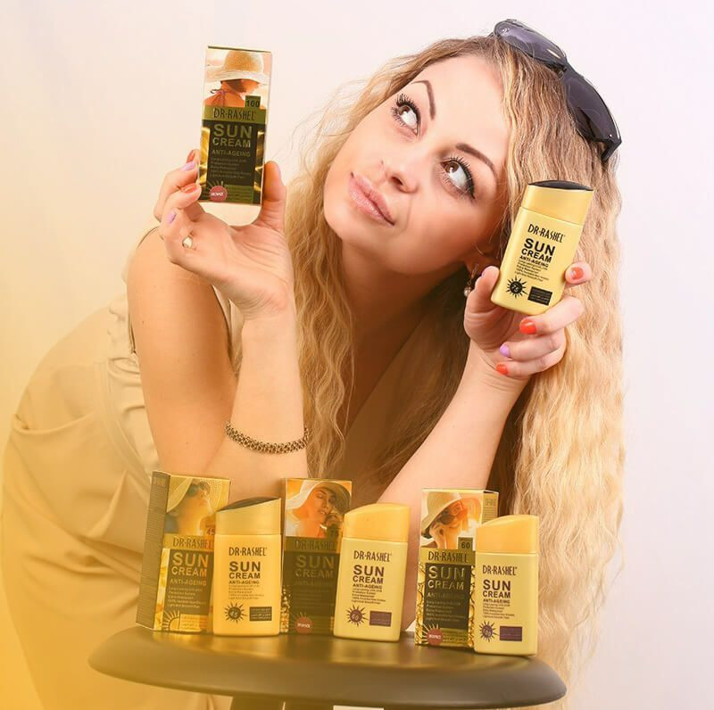 قیمت و خرید کرم ضد آفتاب طلا کلاژن ضد پیری دکتر راشل SPF60