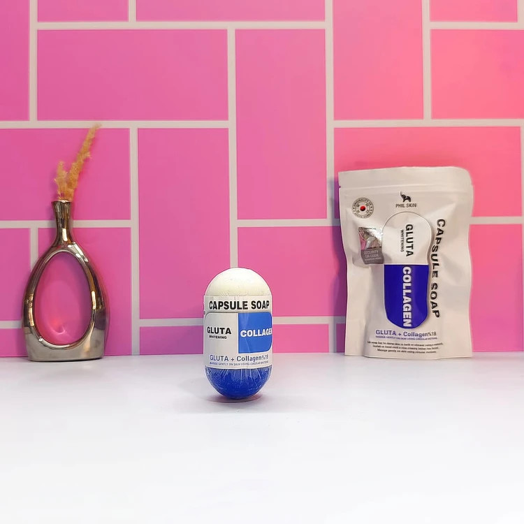 قیمت صابون کپسولی گلوتا و کلاژن فیل اسکین اورجینال PILL SKIN