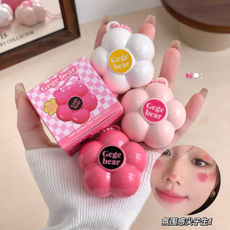 رژگونه خمیری طرح گل جی جی بیر GEGE BEAR