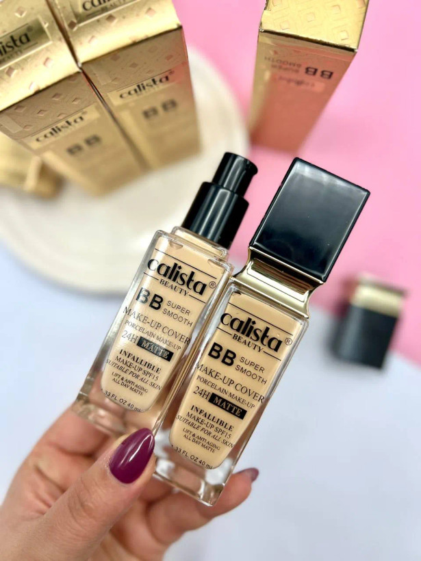 ویژگی های کرم پودر شیشه ای کالیستا بیوتی calista مدل بی بی BB Super Smooth